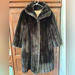 Elegant Brown Fur Coat